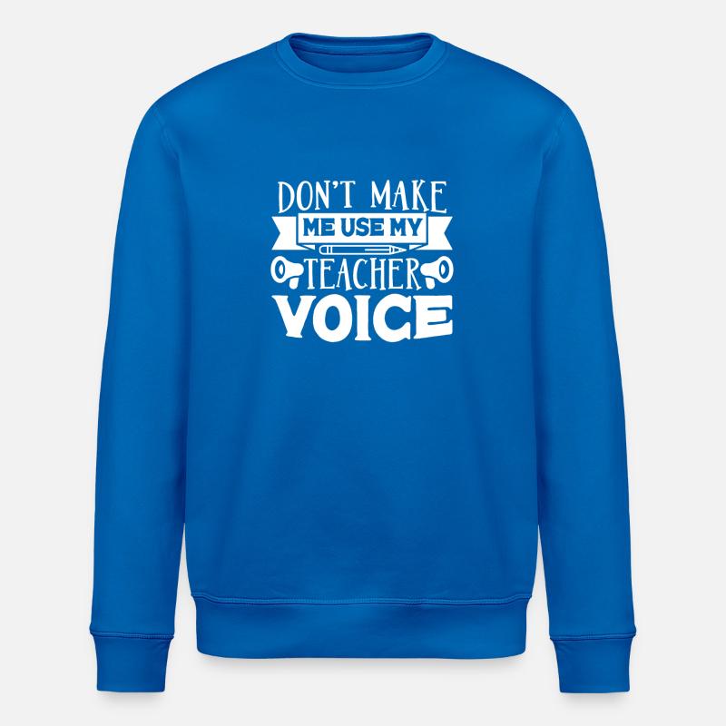 professeur - Sweat bio ROLLER Stanley/Stella Unisexe - bleu roi