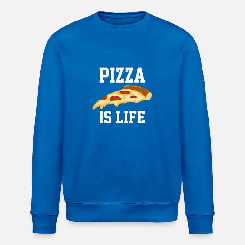Pizza Käse Leben Geschenk - Stanley/Stella Unisex Bio-Sweatshirt ROLLER - Königsblau
