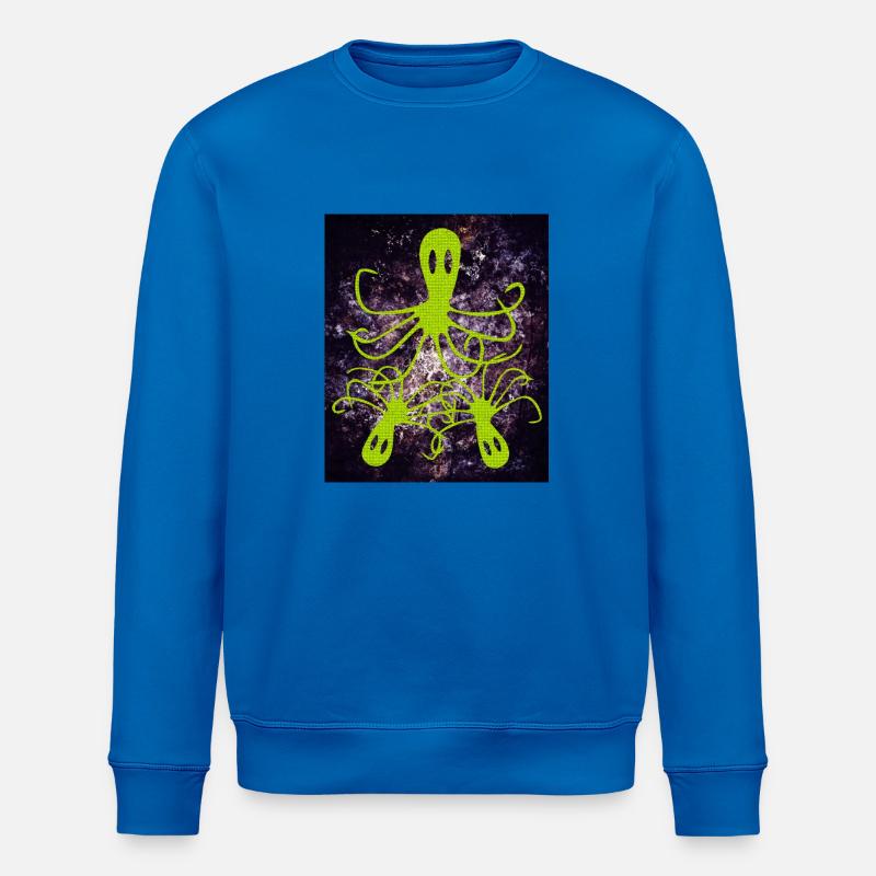 Crazy Octopus - Stanley/Stella ROLLER Unisex Organic Sweatshirt - royal blue