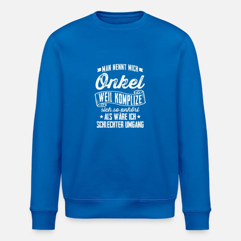 Uncle = accomplice? - Gift - Stanley/Stella ROLLER Unisex Organic Sweatshirt - royal blue