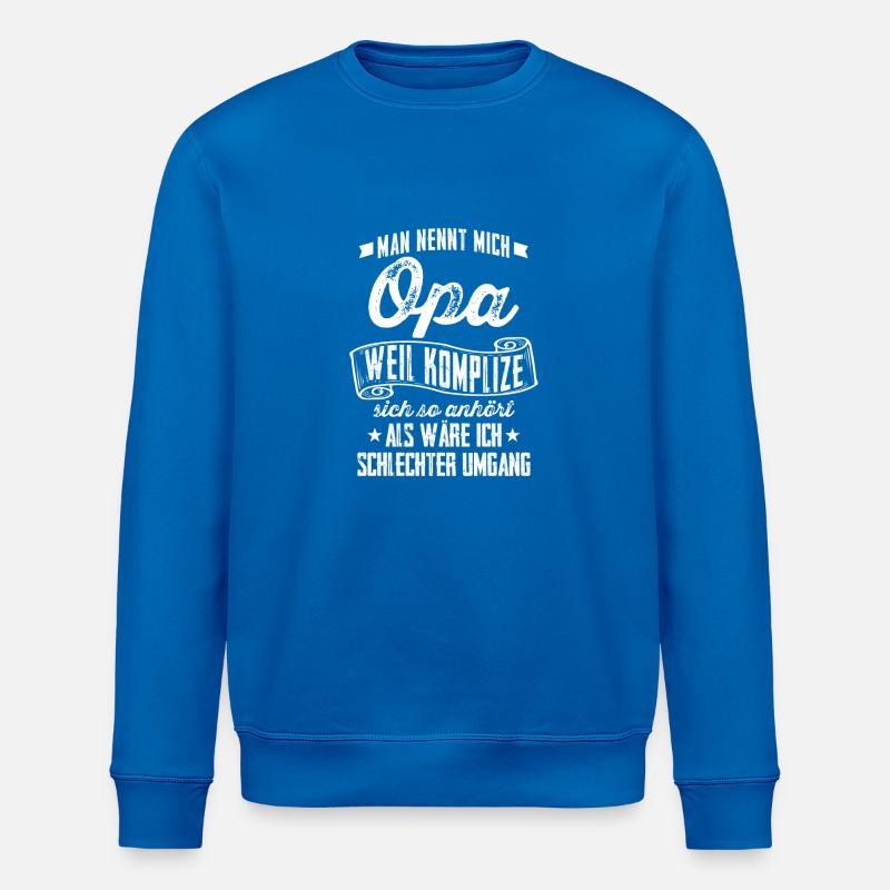 Grand-père = complice? - Cadeau - Sweat bio ROLLER Stanley/Stella Unisexe - bleu roi