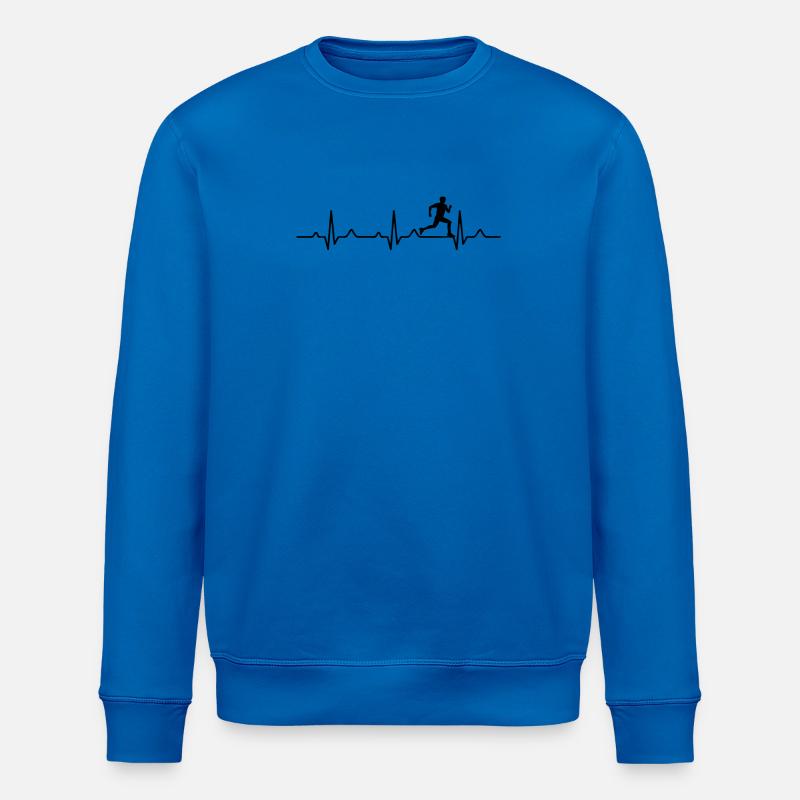 Herzschlag Running Jogging - Stanley/Stella Unisex Bio-Sweatshirt ROLLER - Königsblau