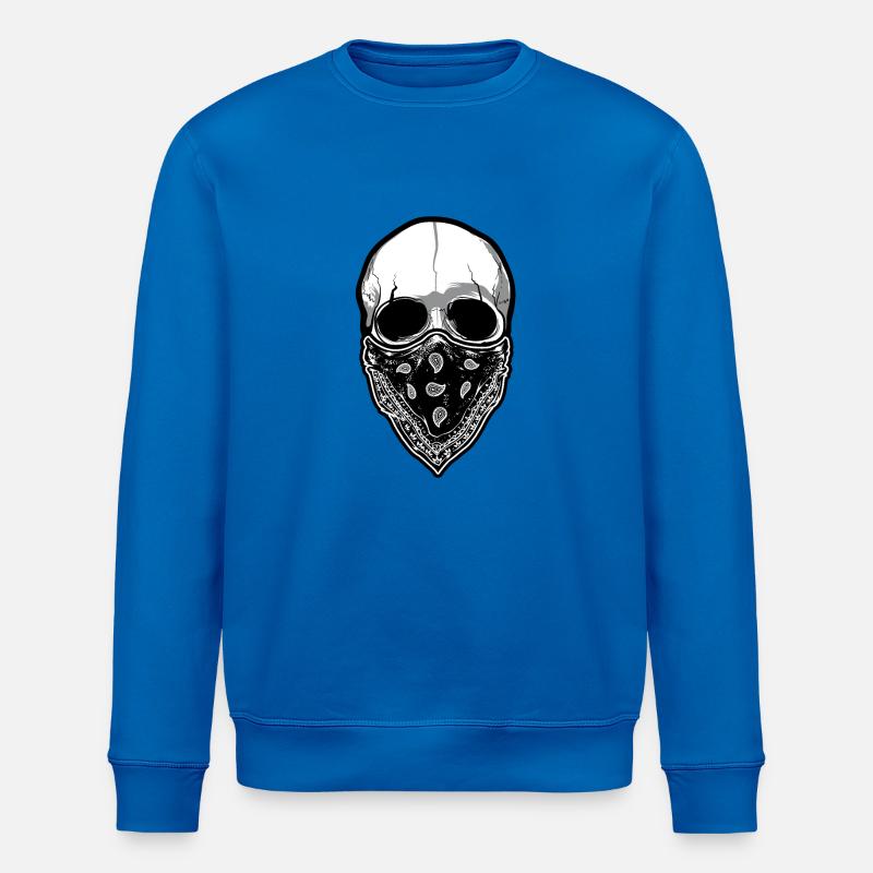 Crâne avec chiffon - Sweat bio ROLLER Stanley/Stella Unisexe - bleu roi