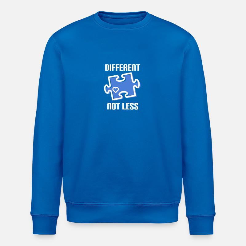 DIFFERENT - NOT LESS ! AUTISME - Sweat bio ROLLER Stanley/Stella Unisexe - bleu roi