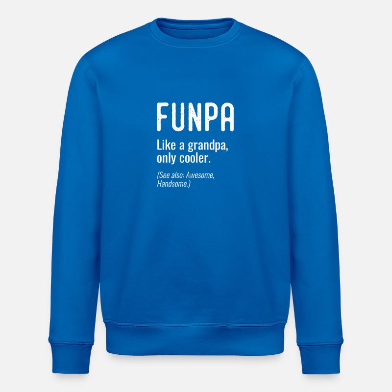 Funpa Funny Papy - Sweat bio ROLLER Stanley/Stella Unisexe - bleu roi