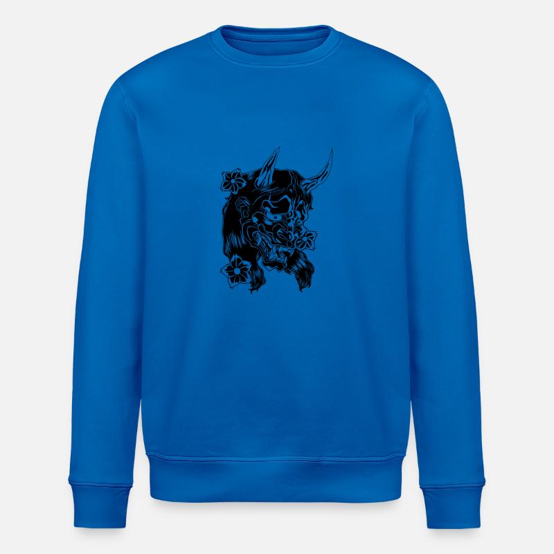 Devil with flowers black - Stanley/Stella ROLLER Unisex Organic Sweatshirt - royal blue