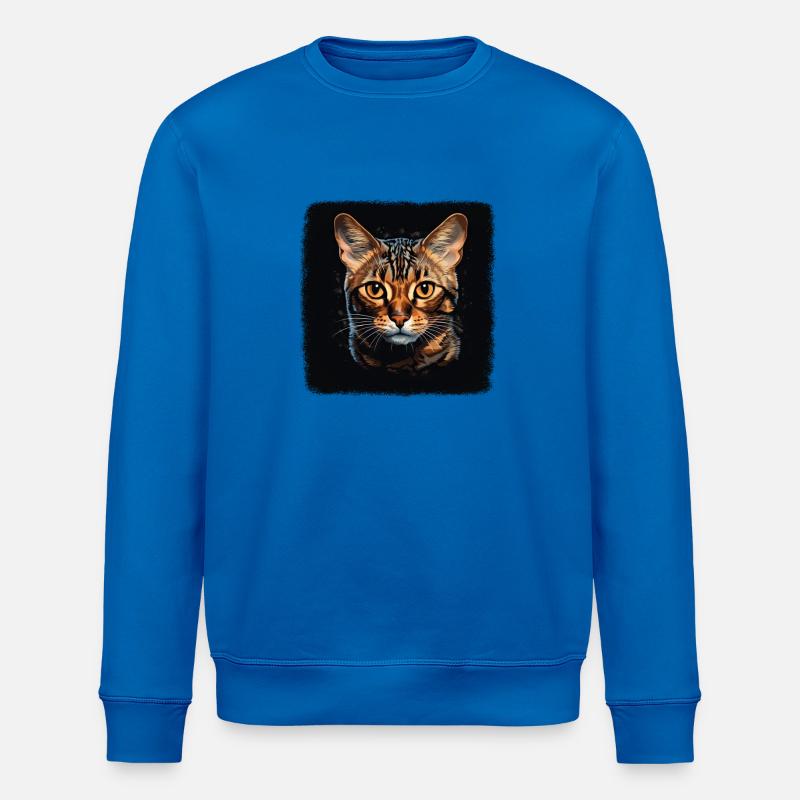 Chat du Bengale Bengalkatze - Sweat bio ROLLER Stanley/Stella Unisexe - bleu roi