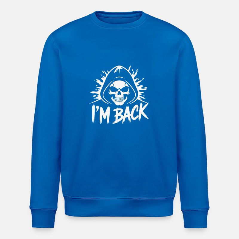 CRÂNE, JE SUIS DE RETOUR - Sweat bio ROLLER Stanley/Stella Unisexe - bleu roi