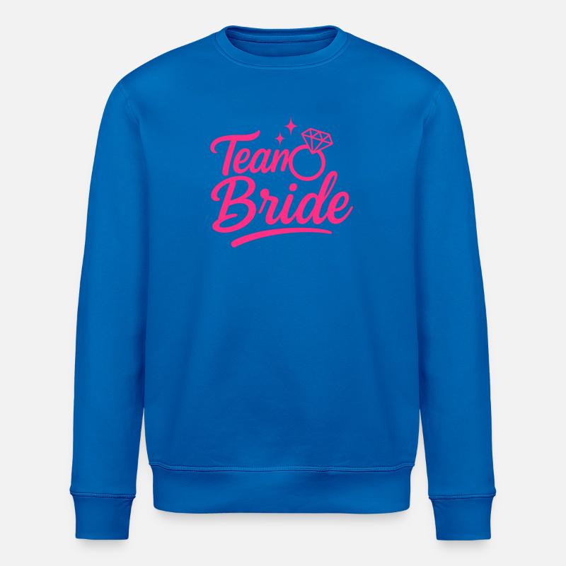 Team Bride Pink Ring Script - Stanley/Stella ROLLER Unisex Organic Sweatshirt - royal blue