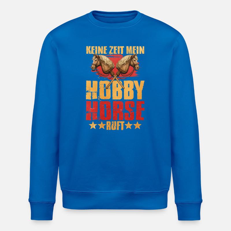 Doppelte Pferdeköpfe Hobby Horse Statement - Stanley/Stella Unisex Bio-Sweatshirt ROLLER - Königsblau