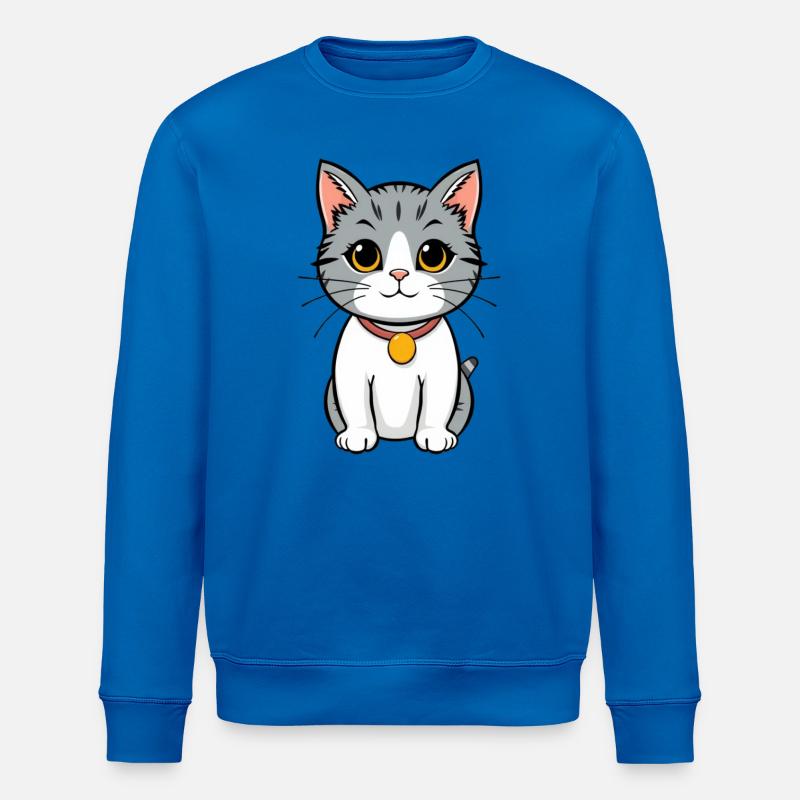 Kawaii Katze - Stanley/Stella Unisex Bio-Sweatshirt ROLLER - Königsblau