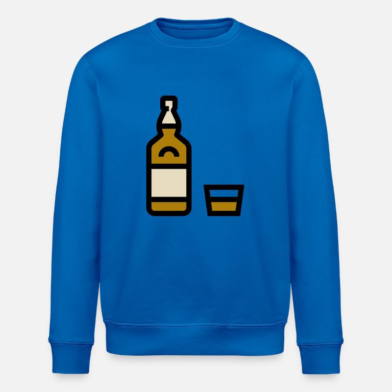 Whiskey bottle, whiskey bottle - Stanley/Stella ROLLER Unisex Organic Sweatshirt - royal blue