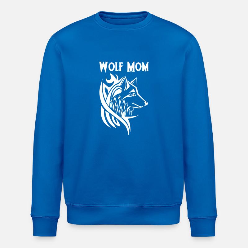 Wolf mom 2 - Stanley/Stella ROLLER Unisex Organic Sweatshirt - royal blue