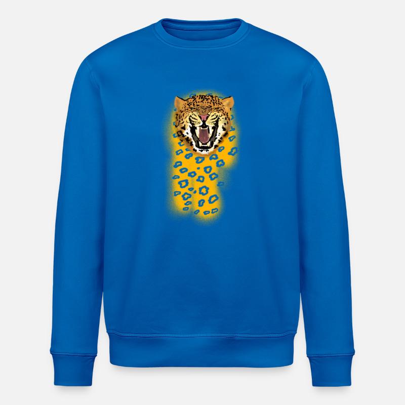 Brüllender Leopard - Stanley/Stella Unisex Bio-Sweatshirt ROLLER - Königsblau