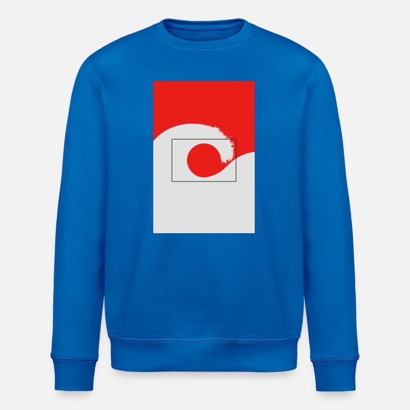 Japan Wave Minimal Poster Design - Stanley/Stella Unisex Bio-Sweatshirt ROLLER - Königsblau