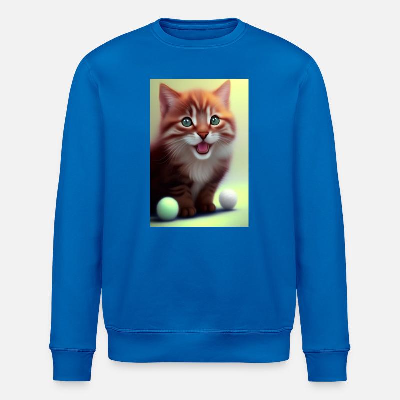 Petit bébé chat mignon - Sweat bio ROLLER Stanley/Stella Unisexe - bleu roi