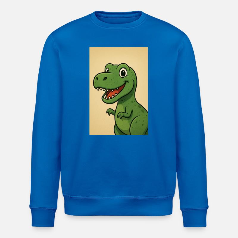 Verspieltes Dinosaurier-Karikaturdesign - Stanley/Stella Unisex Bio-Sweatshirt ROLLER - Königsblau