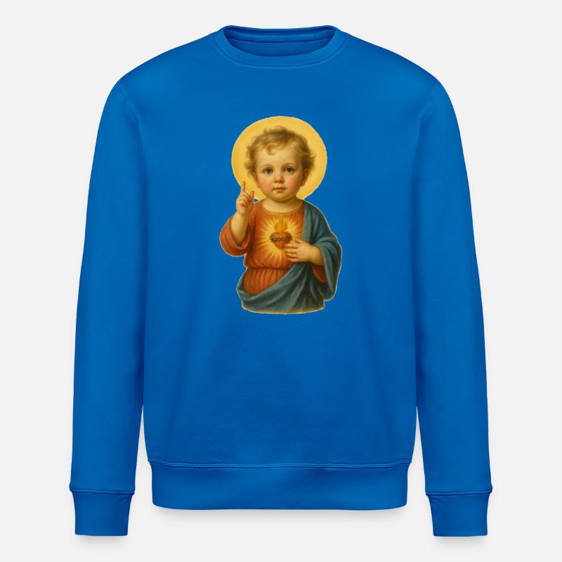 Heiliges Kind mit strahlendem Herz - Stanley/Stella Unisex Bio-Sweatshirt ROLLER - Königsblau