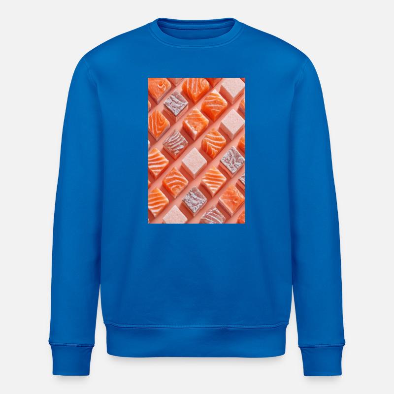 Lachs Tile Candy Grid - Stanley/Stella Unisex Bio-Sweatshirt ROLLER - Königsblau