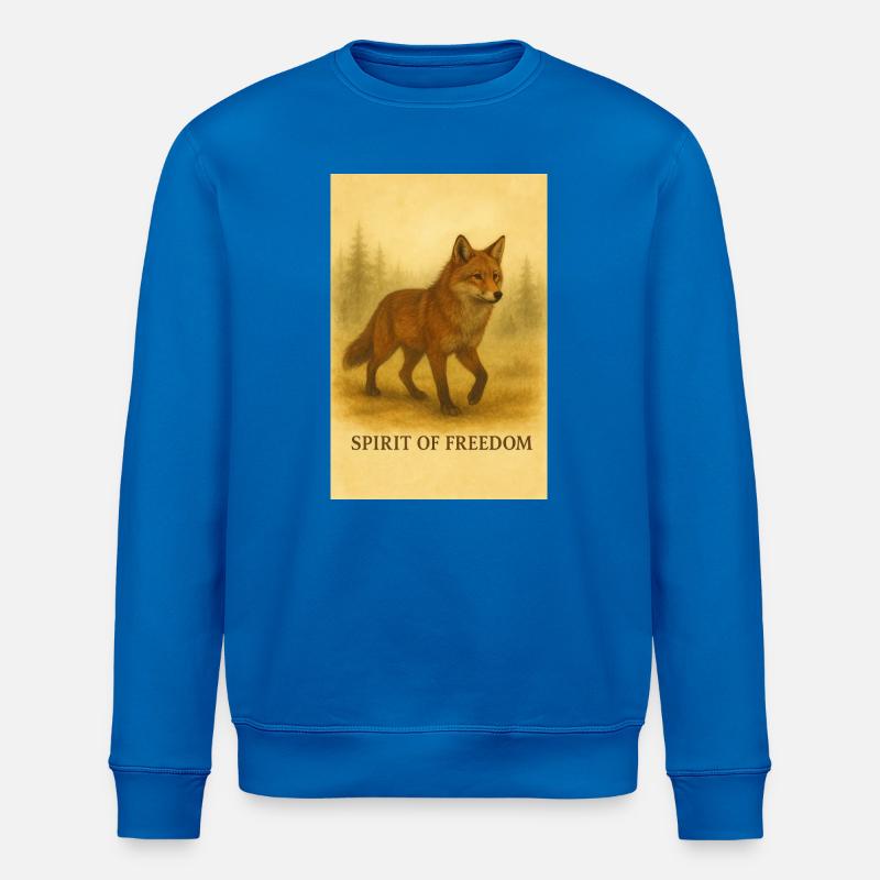 Freiheitsfuchs im Sepia-Stil - Stanley/Stella Unisex Bio-Sweatshirt ROLLER - Königsblau