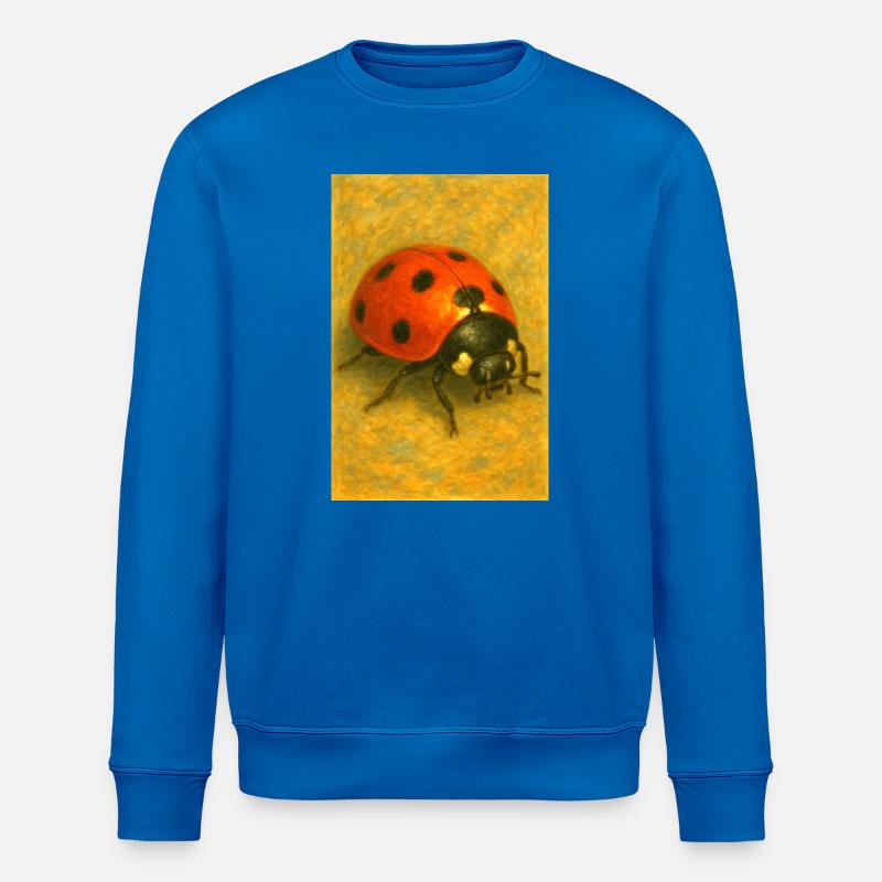 Red Ladybug Kunstdruck - Stanley/Stella Unisex Bio-Sweatshirt ROLLER - Königsblau