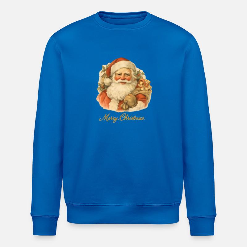 Weihnachtsmann mit Teddybär - Stanley/Stella Unisex Bio-Sweatshirt ROLLER - Königsblau