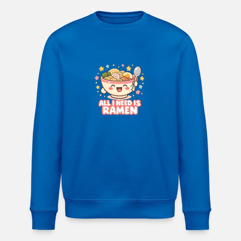 All I need is Ramen - Stanley/Stella Unisex Bio-Sweatshirt ROLLER - Königsblau