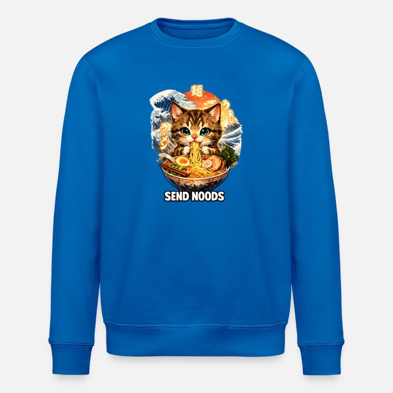 Ramen Katze - Stanley/Stella Unisex Bio-Sweatshirt ROLLER - Königsblau