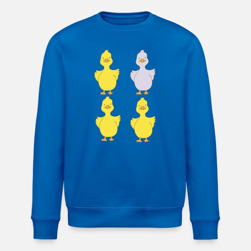 Quatre canards, un violet - Sweat bio ROLLER Stanley/Stella Unisexe - bleu roi