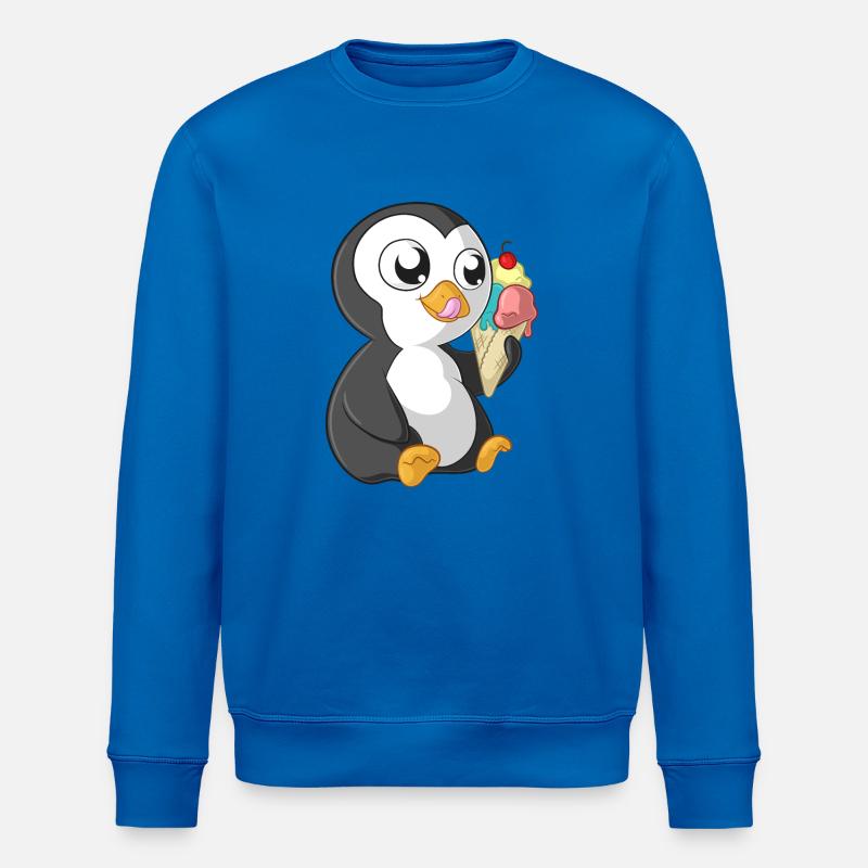 Sommer Comic Pinguin - Stanley/Stella Unisex Bio-Sweatshirt ROLLER - Königsblau