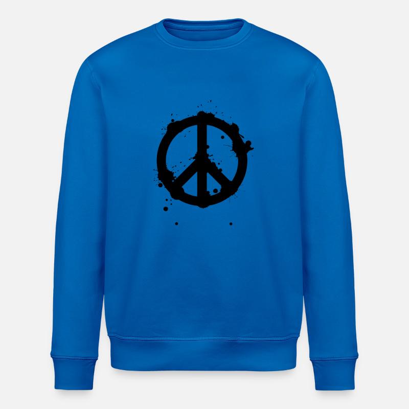 Peace Zeichen - Symbol Frieden - Stanley/Stella Unisex Bio-Sweatshirt ROLLER - Königsblau