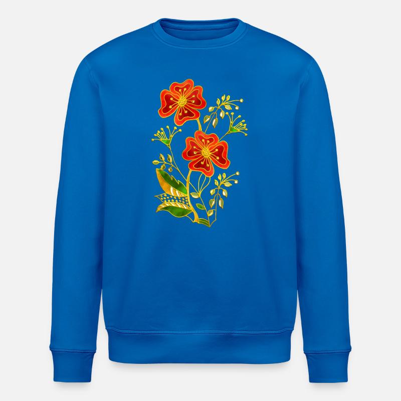Fleur - Sweat bio ROLLER Stanley/Stella Unisexe - bleu roi