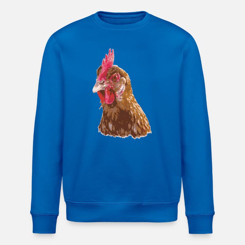 Fans de poulet - Coq - Coq - Poulet fleur - Bio - Sweat bio ROLLER Stanley/Stella Unisexe - bleu roi