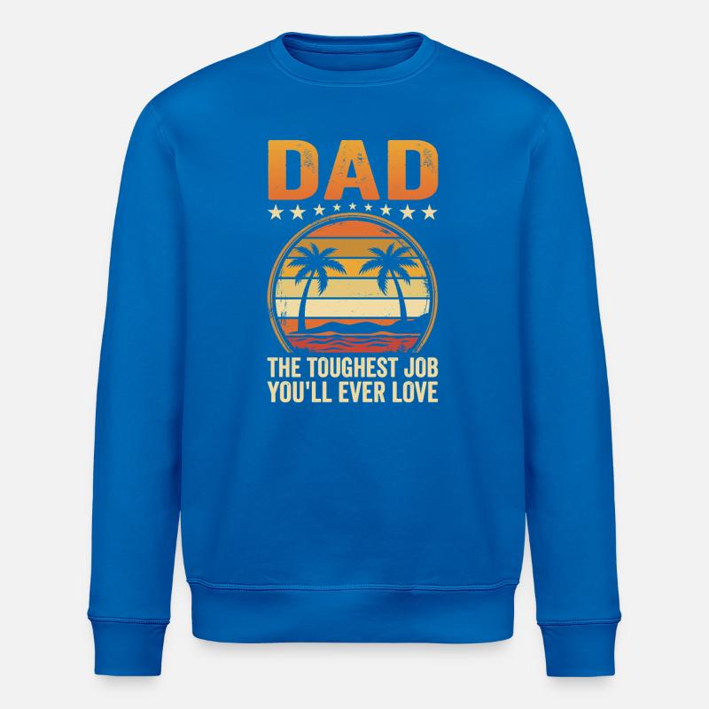 Dad's Toughest Job Sunset Tee - Stanley/Stella Unisex Bio-Sweatshirt ROLLER - Königsblau