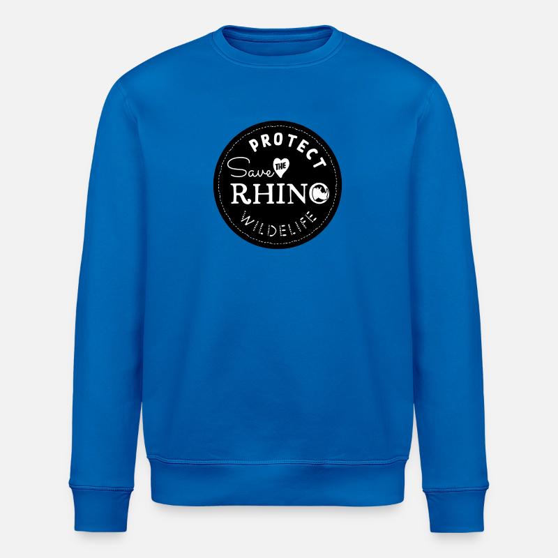 Save rhino, protect wildelife - Sweat bio ROLLER Stanley/Stella Unisexe - bleu roi