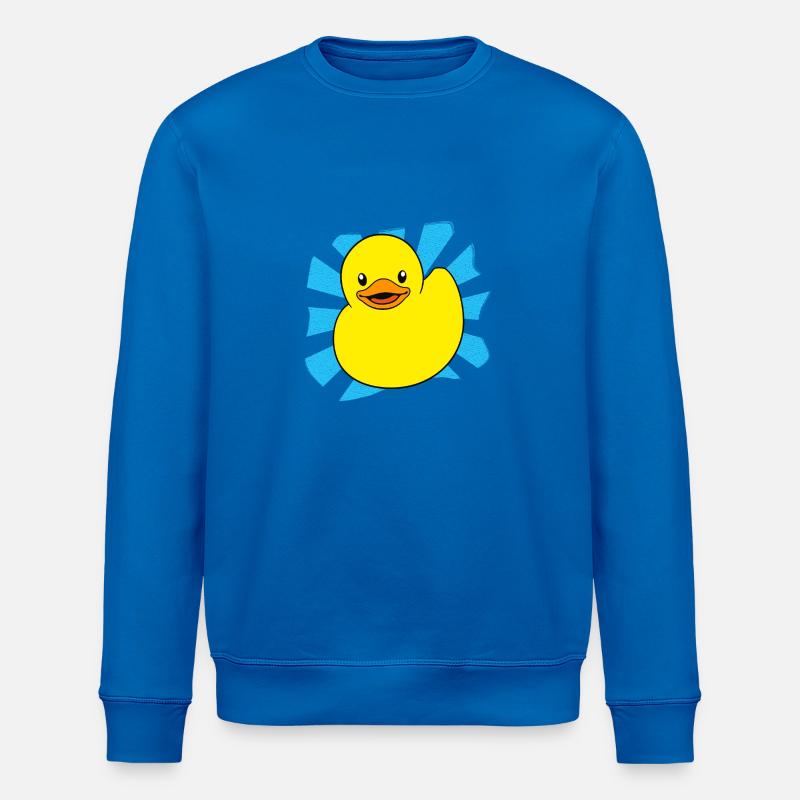 Quietscheente, Enten, Rubber Ducky, Gummiente - Stanley/Stella Unisex Bio-Sweatshirt ROLLER - Königsblau