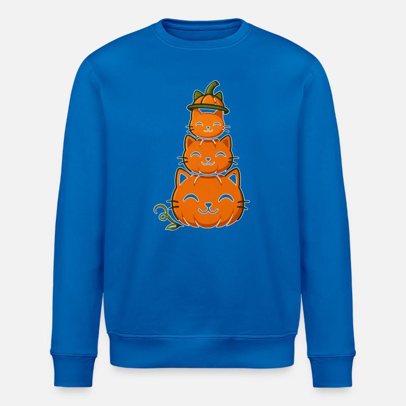 Happy Pumpkin Cat Stack - Sweat bio ROLLER Stanley/Stella Unisexe - bleu roi