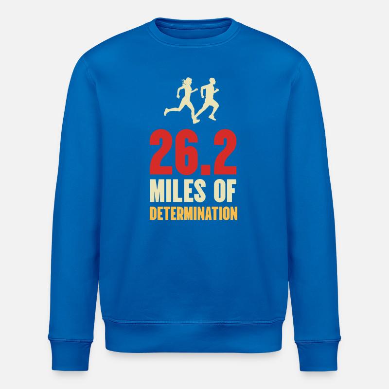 Marathon - 26,2 miles de détermination - Sweat bio ROLLER Stanley/Stella Unisexe - bleu roi