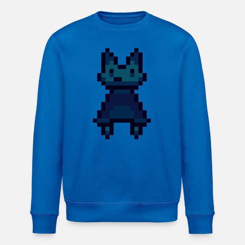 Chat pixel - Sweat bio ROLLER Stanley/Stella Unisexe - bleu roi