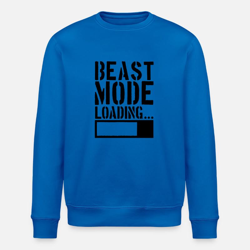 Caution Beast Mode Loading - Stanley/Stella ROLLER Unisex Organic Sweatshirt - royal blue