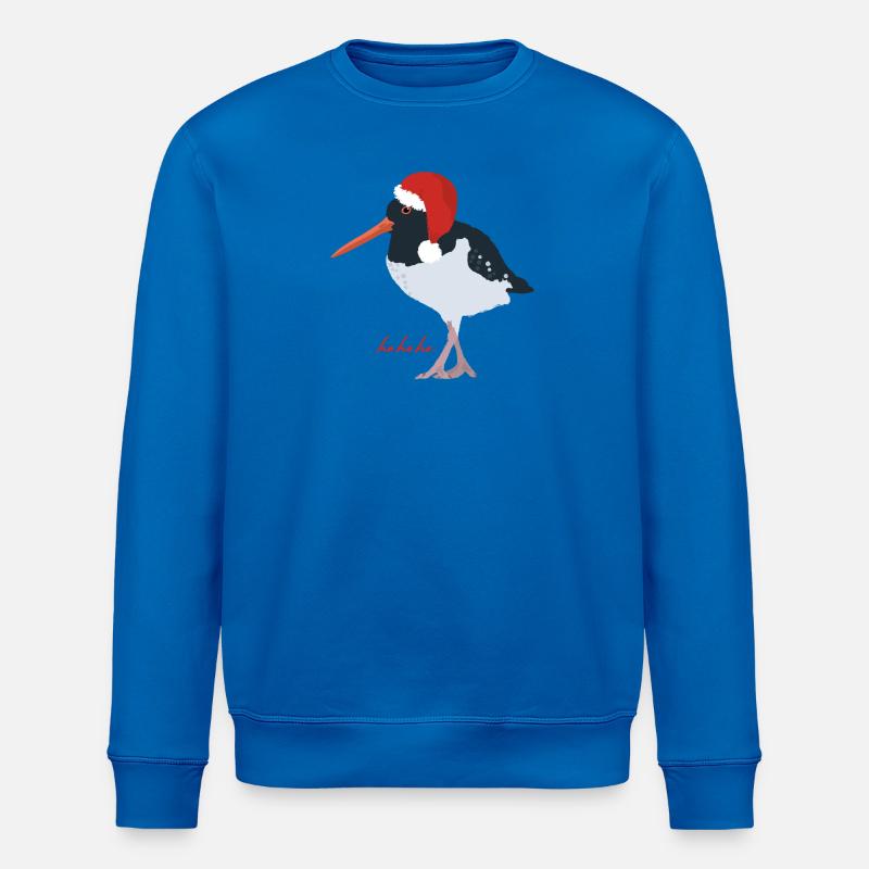 Austernfischer mit Weihnachtsmütze - Stanley/Stella Unisex Bio-Sweatshirt ROLLER - Königsblau