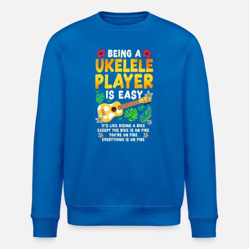 Hawaiian Ukulele Uke Being A - Stanley/Stella Unisex Bio-Sweatshirt ROLLER - Königsblau