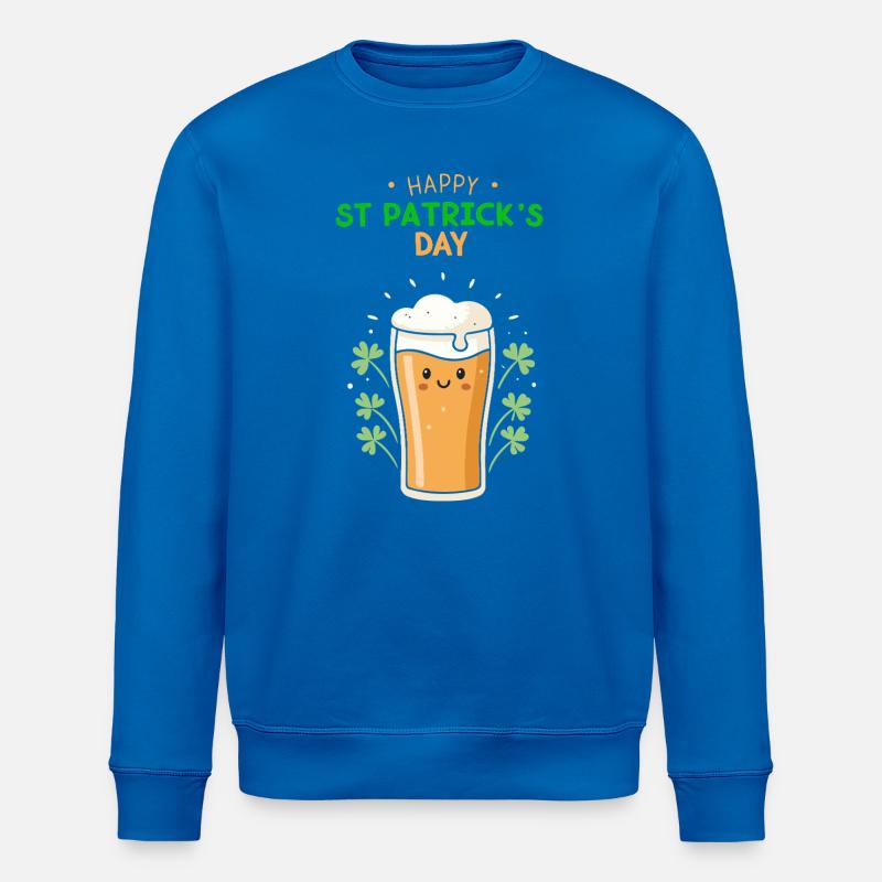Frohes St. Patrick's Day Bier - Stanley/Stella Unisex Bio-Sweatshirt ROLLER - Königsblau