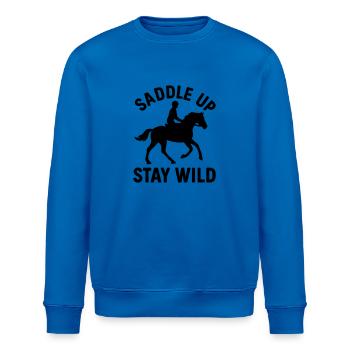 Im Sattel Für Reiterinnen und Reiter - Stanley/Stella Unisex Bio-Sweatshirt ROLLER - Königsblau - Vorne - Nik (191cm)