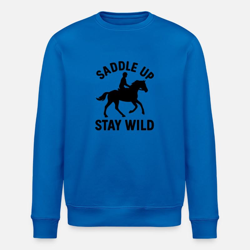 En selle Pour les cavaliers - Sweat bio ROLLER Stanley/Stella Unisexe - bleu roi
