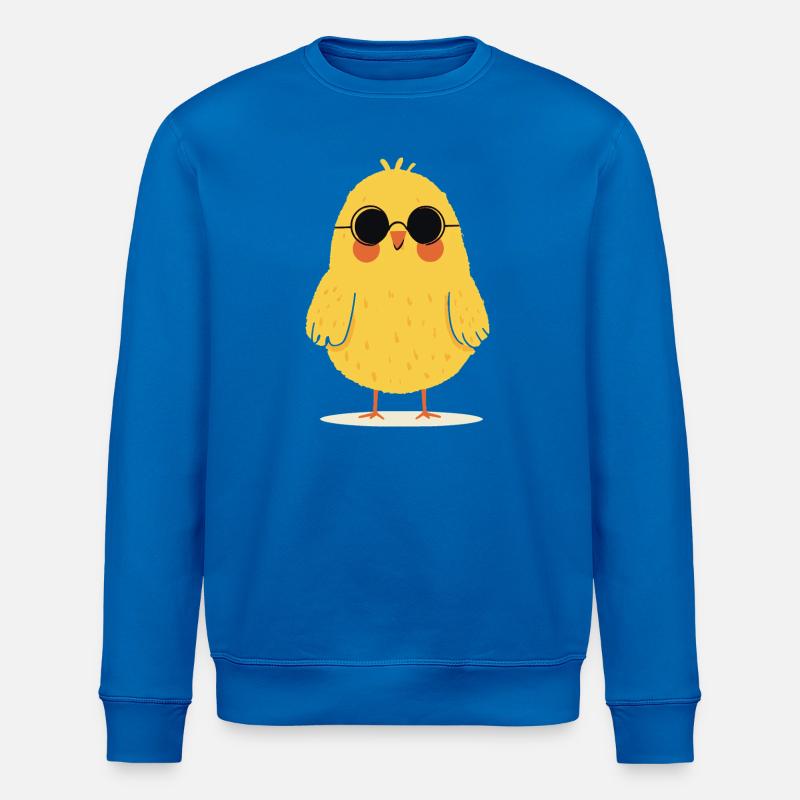 Küken mit Sonnenbrille - Stanley/Stella Unisex Bio-Sweatshirt ROLLER - Königsblau