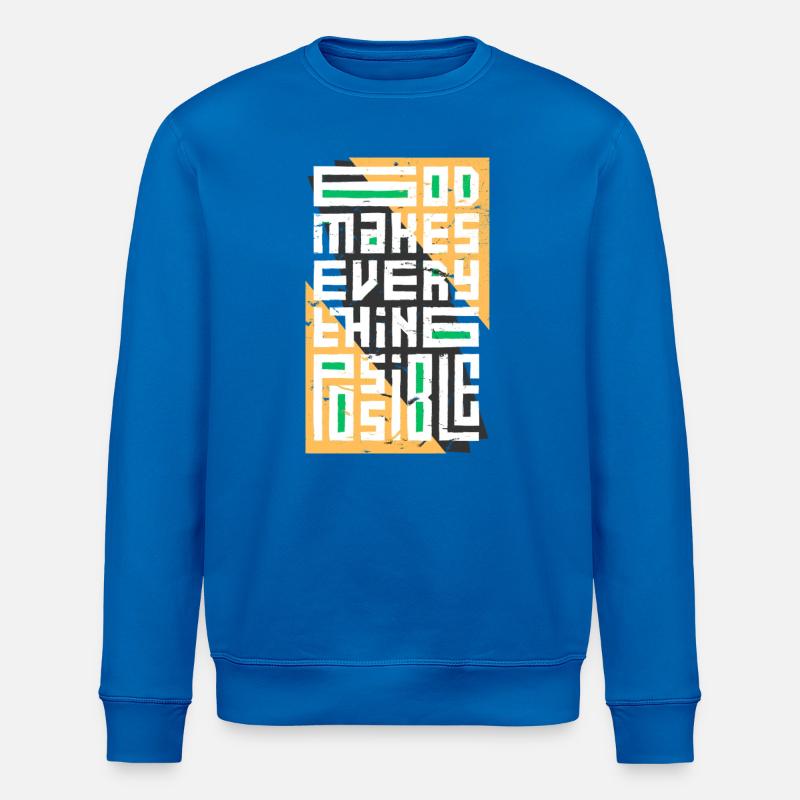 Dieu rend tout possible - Sweat bio ROLLER Stanley/Stella Unisexe - bleu roi