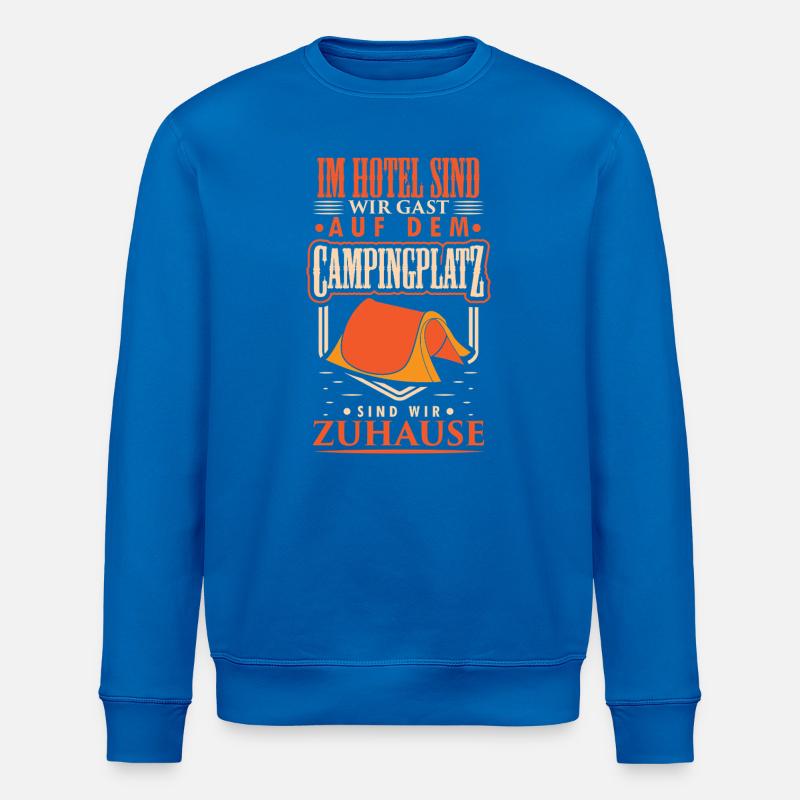Camper Camping Wohnwagen Spruch - Stanley/Stella Unisex Bio-Sweatshirt ROLLER - Königsblau
