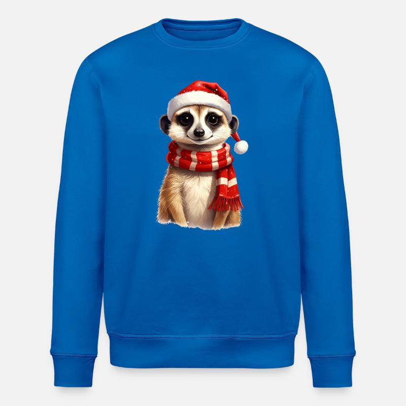 Erdmännchen zu Weihnachten - Stanley/Stella Unisex Bio-Sweatshirt ROLLER - Königsblau