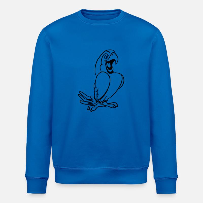papagei_freude_1c - Stanley/Stella Unisex Bio-Sweatshirt ROLLER - Königsblau